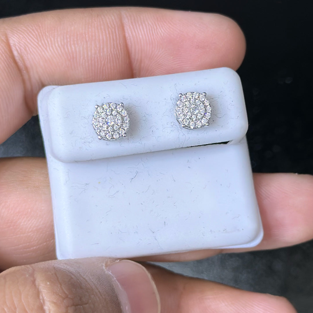 0.50 CTW Moissanite Layered Stud Earrings 925 Sterling Silver