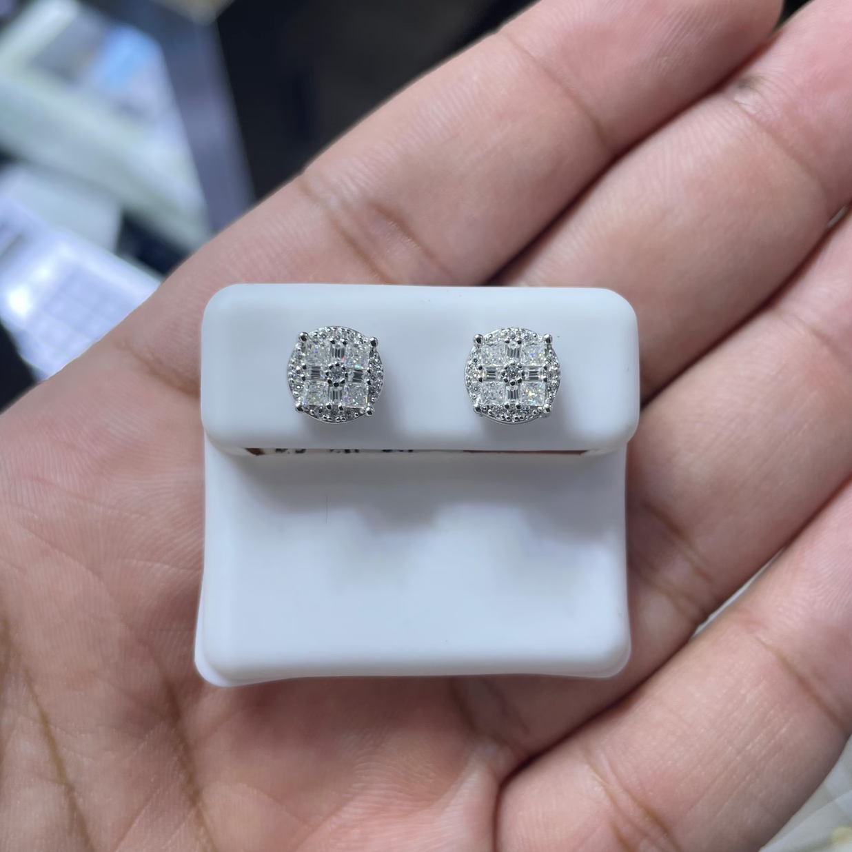 0.76 CTW Moissanite Stud Earrings 925 Sterling Silver
