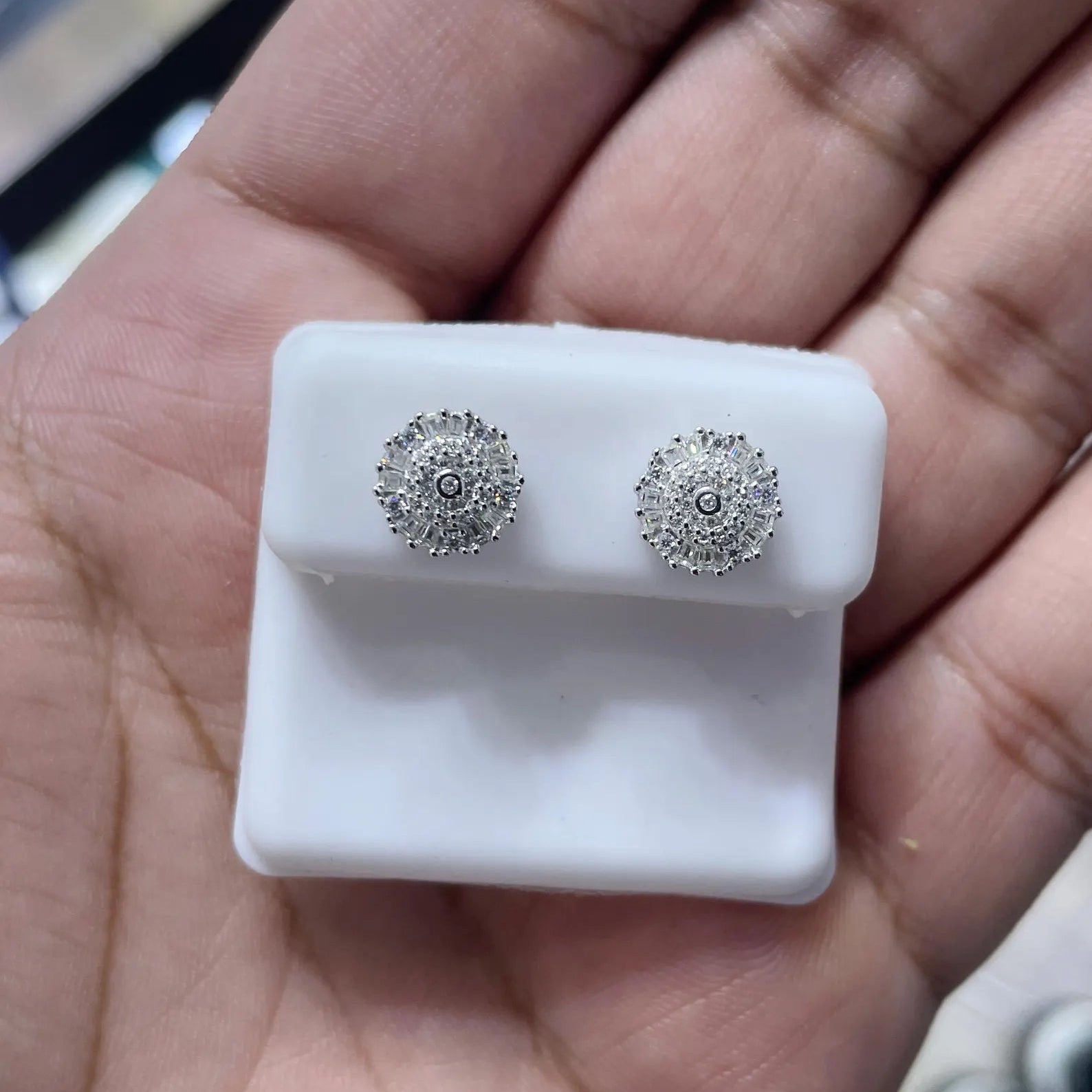 0.56 CTW Moissanite Classic Stud Earrings 925 Sterling Silver