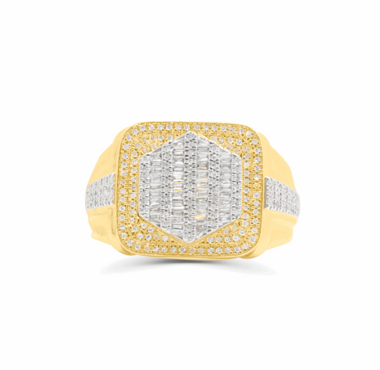 10K Gold Diamond Men's Ring 0.55CT