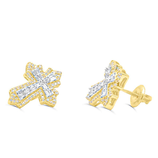 10K Yellow Gold Diamond Earring