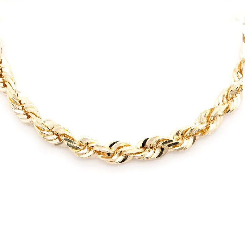 7mm 10K Solid Rope Chain