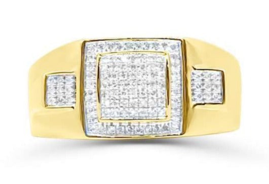 10K Gold Diamond Men's Ring 0.20CT