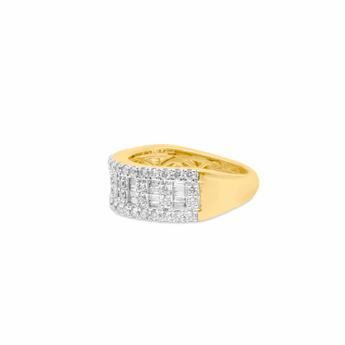 10K Gold Diamond Men's Ring 1.11CT
