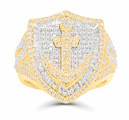 10K Gold Diamond Men's Ring 1.46CT