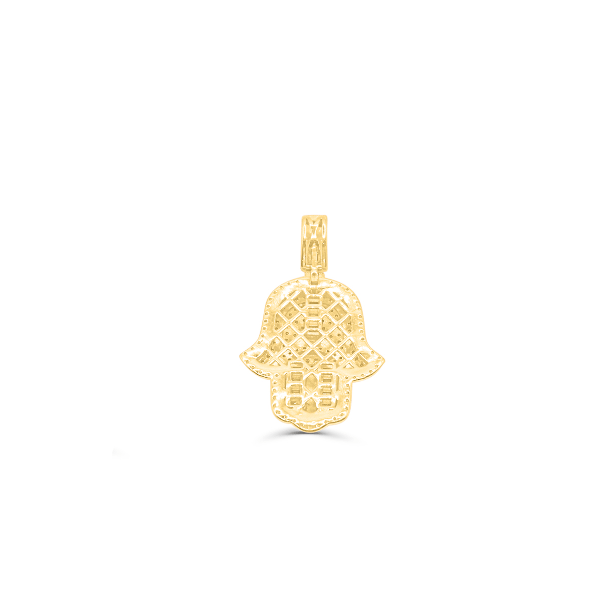 10K Gold Diamond Hamsa Pendant 1.00CT