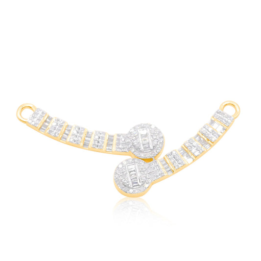 10K Gold Diamond Pendant with Chain 1.00CTW