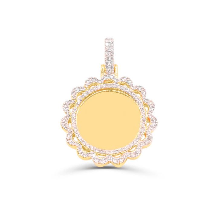 10K Gold Diamond Custom Memory Pendant 1.02CT