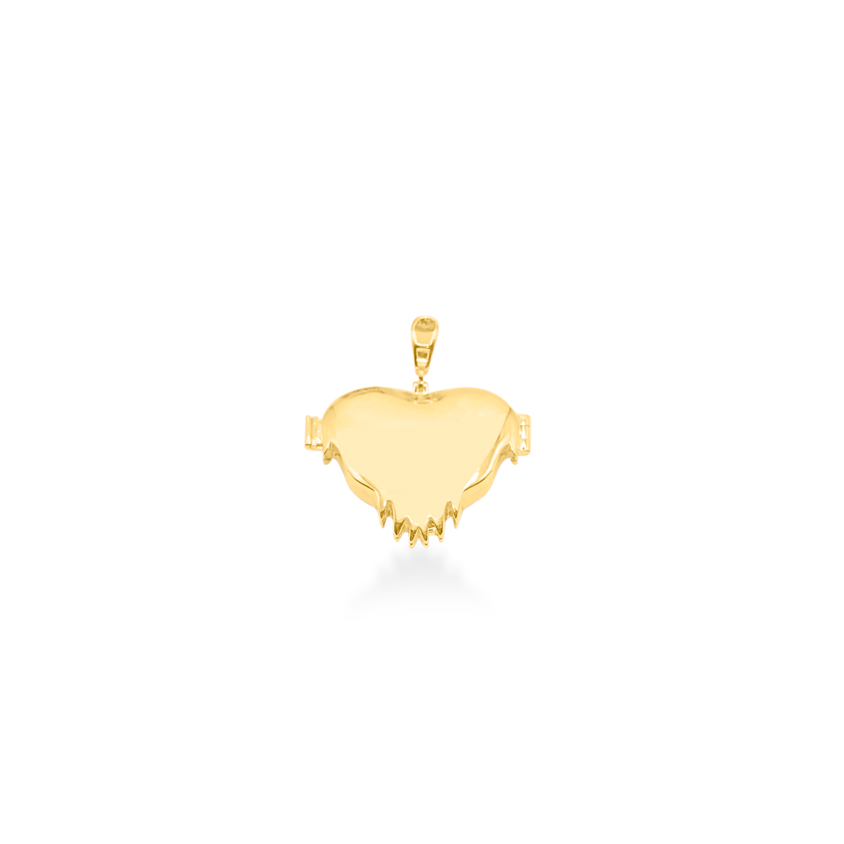 10K Gold Diamond Heart Custom Memory Pendant 1.06CT