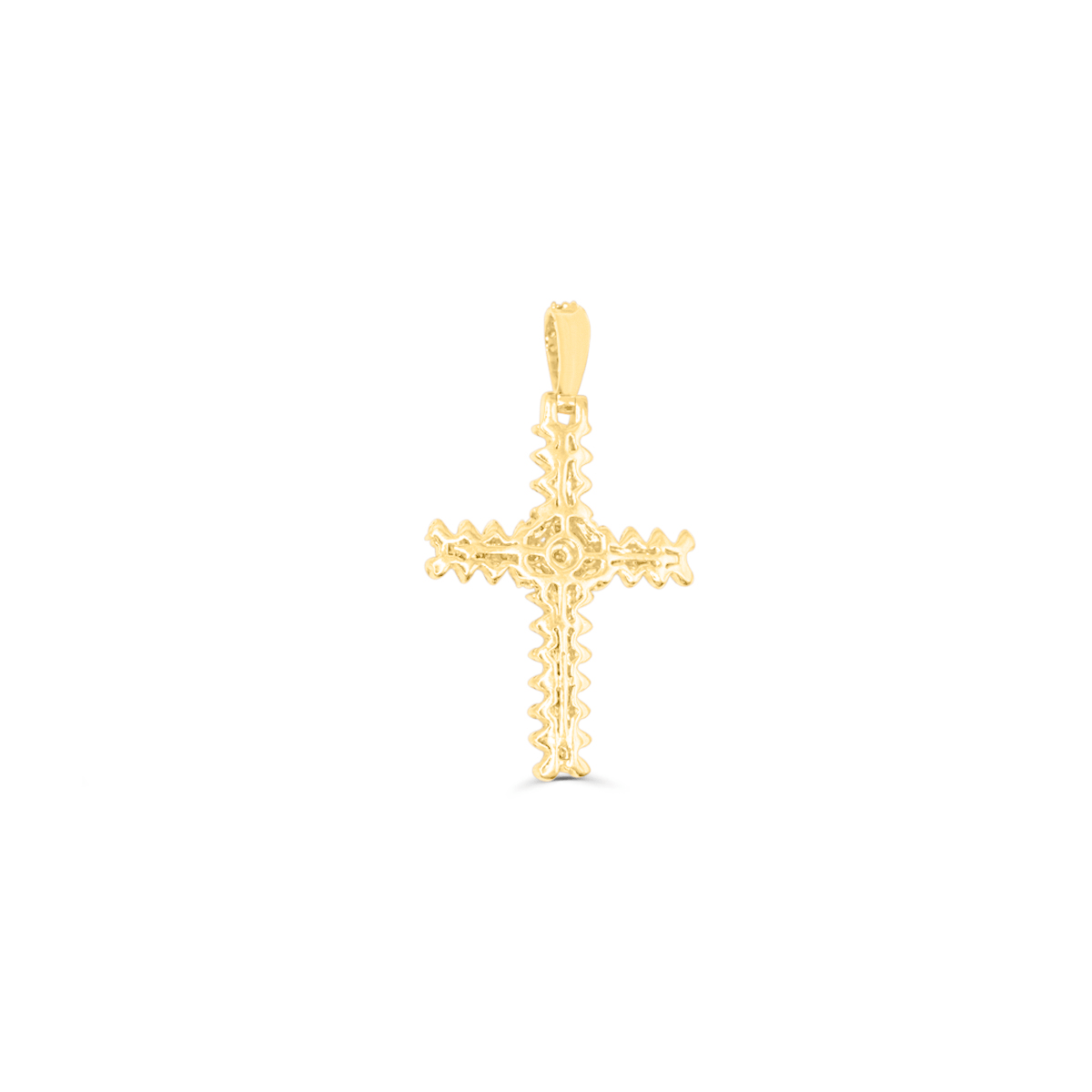 10K Gold Diamond Cross Pendant 1.13CT