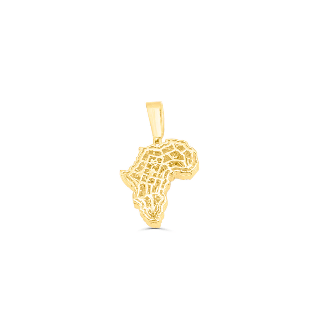 10K Gold Diamond Map Pendant 1.20CT