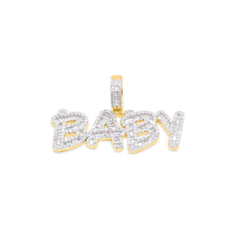 10K Gold Diamond Baby Pendant 1.56CT