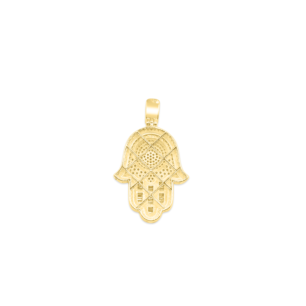 10K Gold Diamond Hamsa Pendant 1.25CT