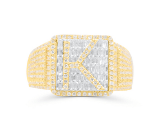 10K Gold Diamond Men's Ring 0.87CT