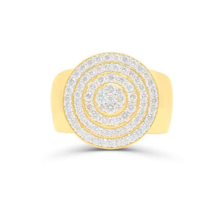 10K Gold Diamond Men's Ring 2.10CT