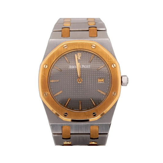 Audemars Piguet 33mm Royal Oak 2 Tone 18k Yellow Gold & Stainless Steel Gray Dial Watch 56023SA