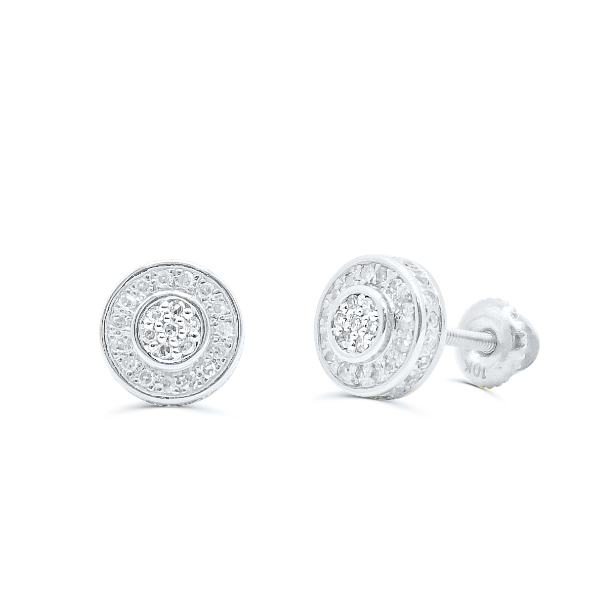 10K Yellow Gold Diamond Earring
