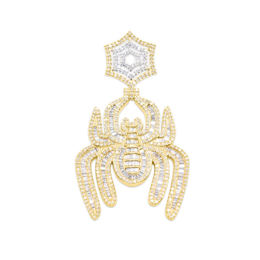 10K Spider Gold Diamond Pendant