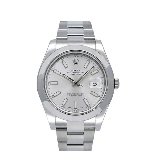 Rolex Datejust 41mm Silver Dial Oyster Stainless Steel Watch 116300