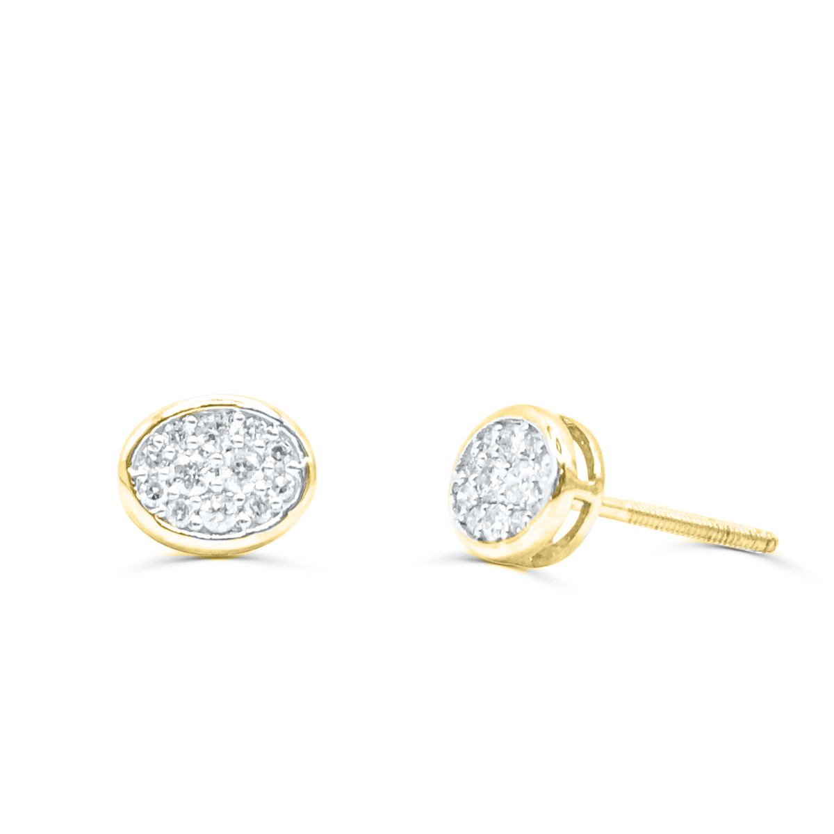 10K White Gold Diamond Earring