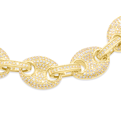 10K Mariner Link Gold Diamond Necklace