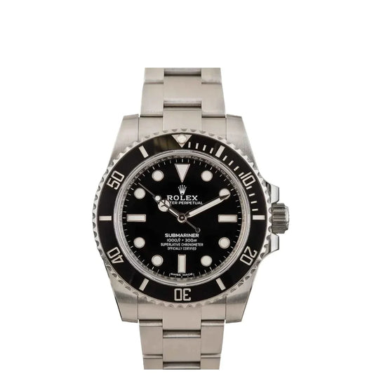 Rolex Submariner 40mm No Date Black Dial & Bezel Stainless Steel Watch 114060