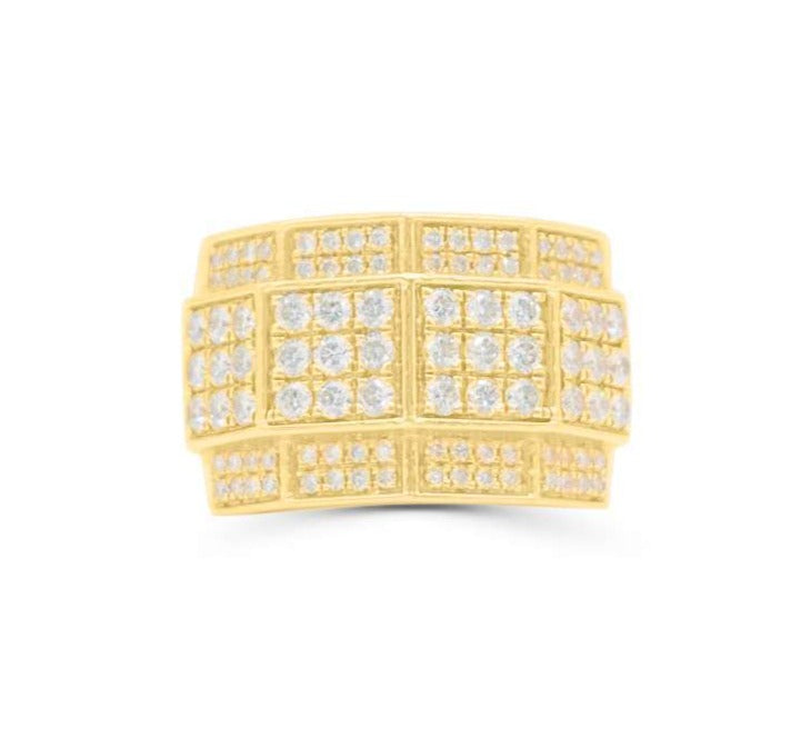 14K Gold Diamond Men's Ring 2.50CT