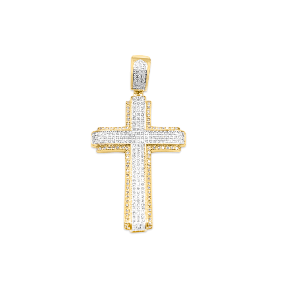 10K Cross Gold Diamond 1.10CT