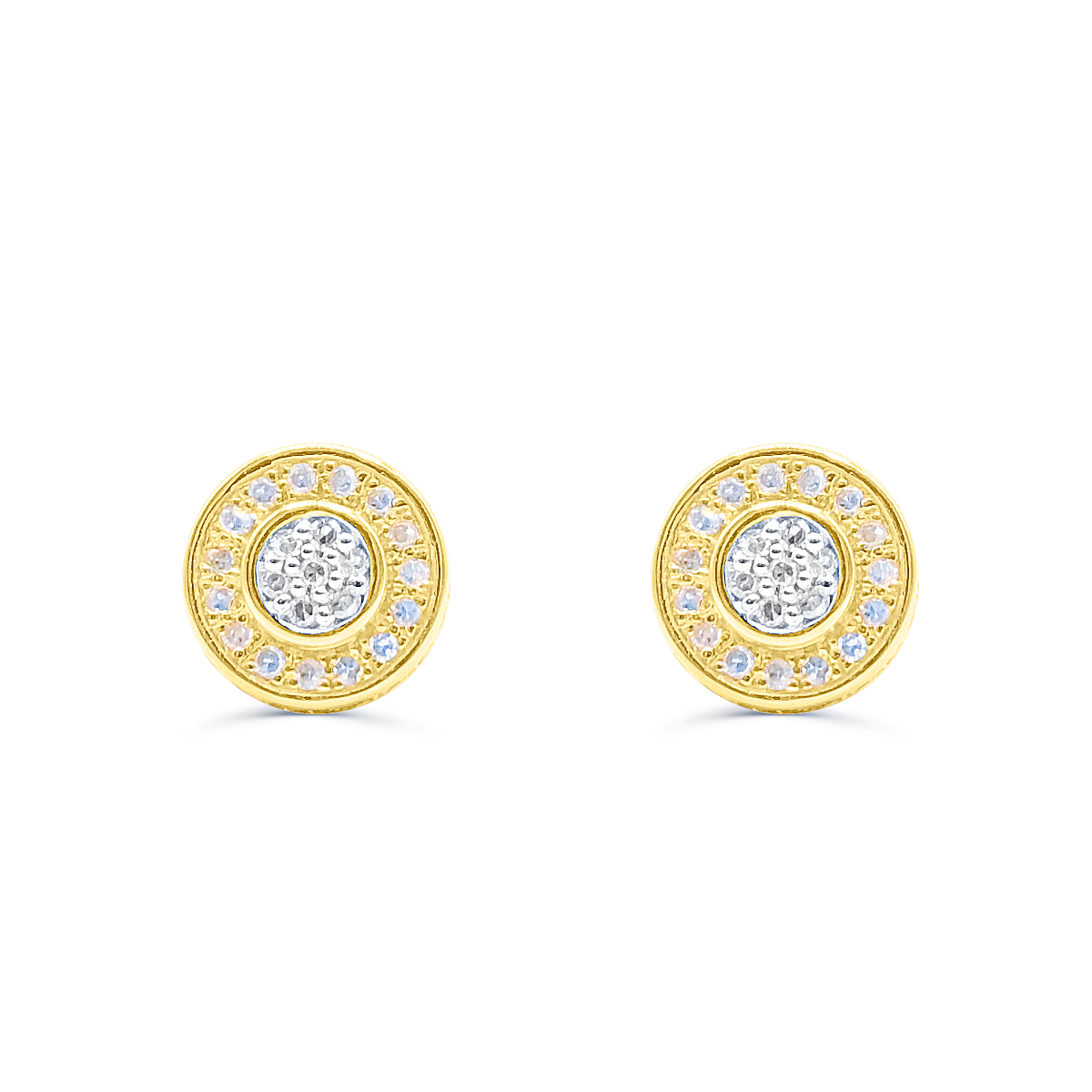 10K Yellow Gold Diamond Earring