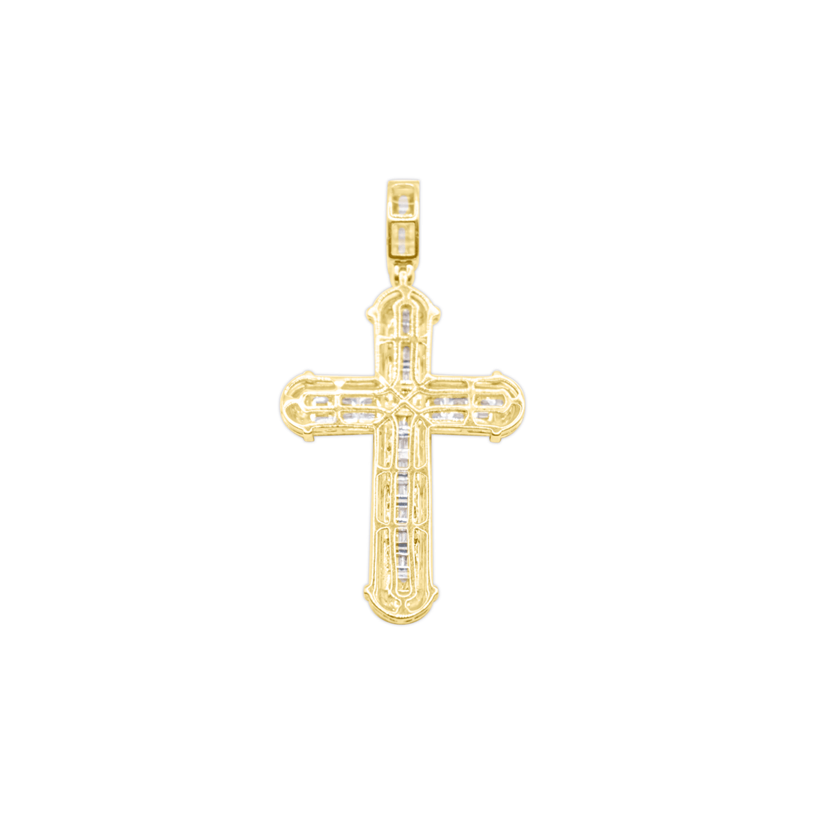 10K Cross Gold Diamond Pendant