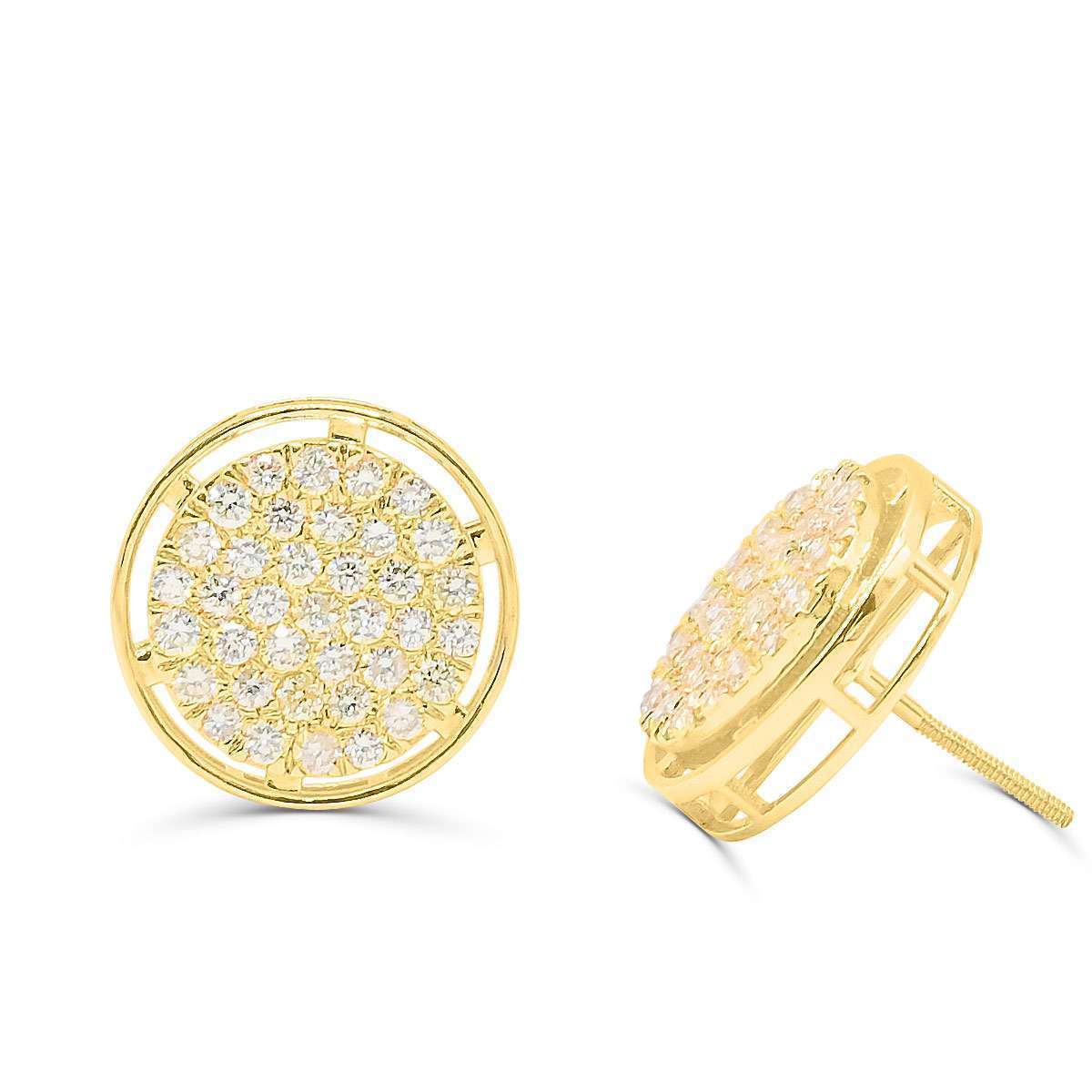 10K Yellow Gold Diamond Earring