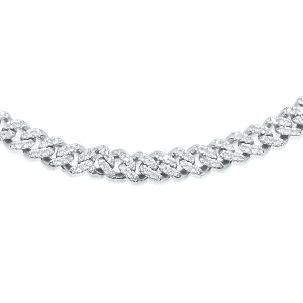 4.5mm 10K Gold Diamond Cuban Link Chain