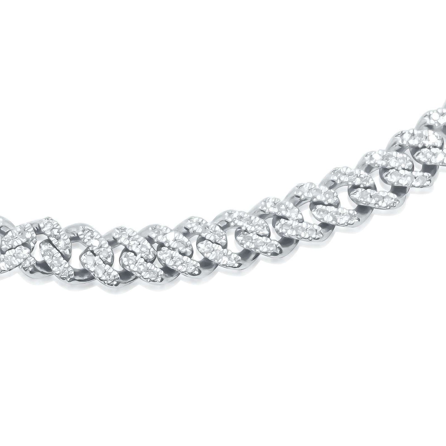 4.5mm 10K Gold Diamond Cuban Link Chain