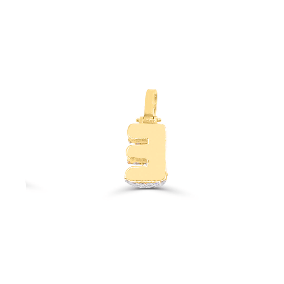 10K Gold Diamond Letter E Pendant 2.50CT