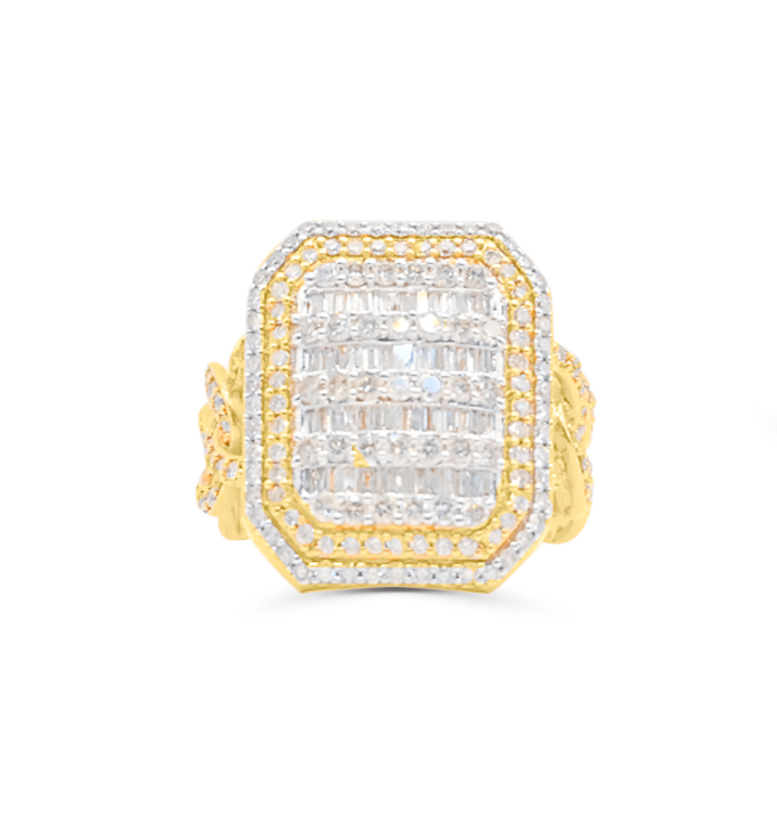 10K Men’s Gold Diamond Ring 2.85CT