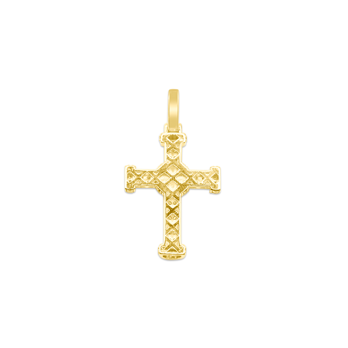 10K Cross Gold Diamond Pendant