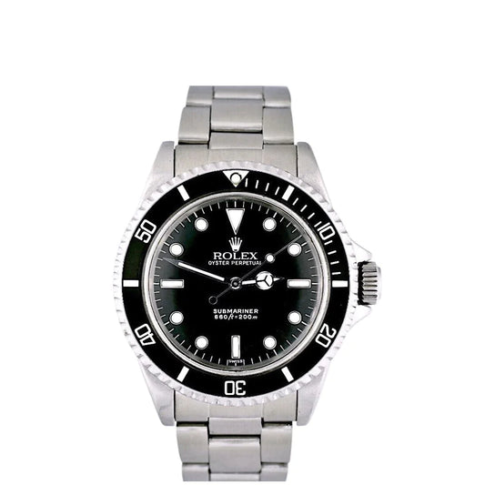 Vintage Rolex Submariner 40mm Black Dial & Bezel Stainless Steel Watch 5513
