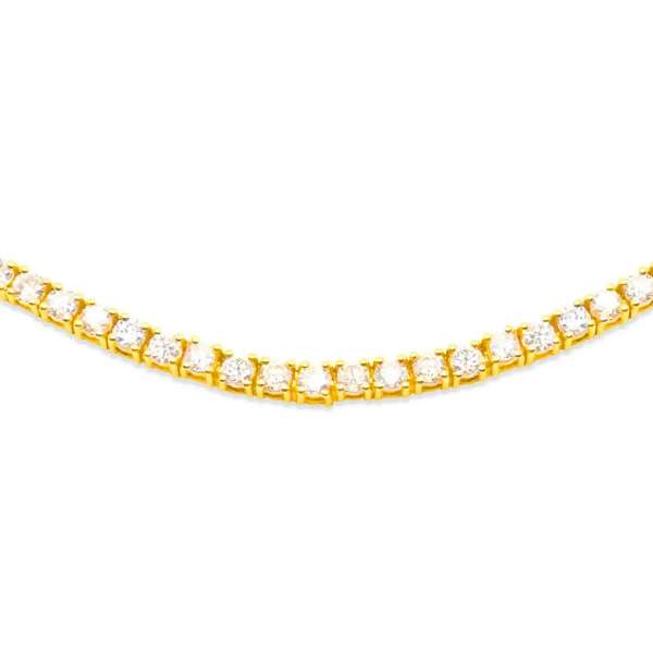 5mm 10K Gold Diamond Tennis Chain