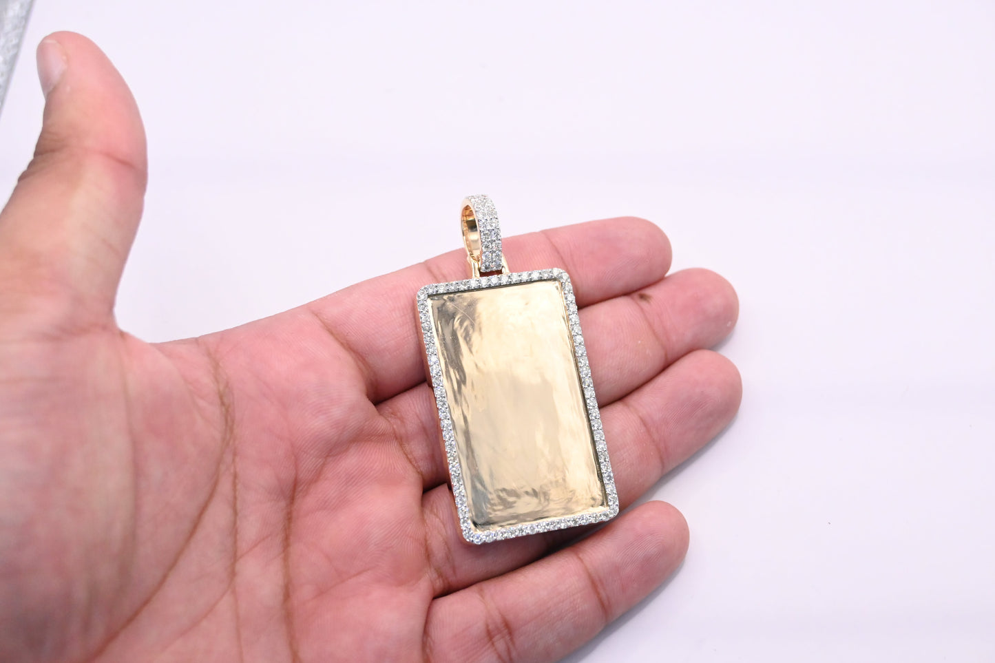 10K Gold Diamond Custom Memory Pendant 3.05CT