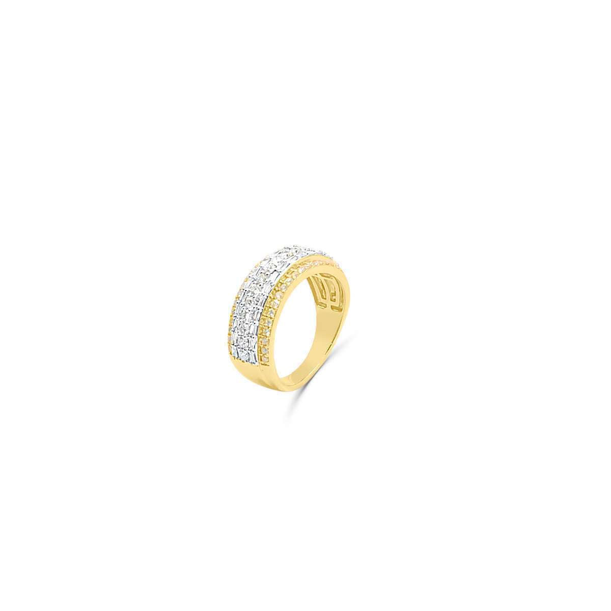 10K Gold Diamond Men's Ring 1.11CT