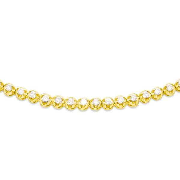 5mm 10K Mens Diamond Gold Tennis Chain