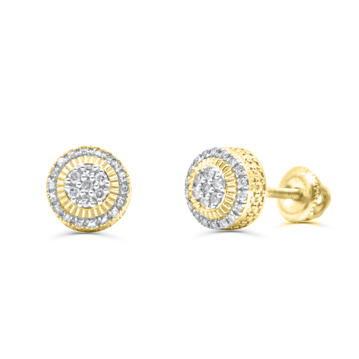 10K White Gold Diamond Earring