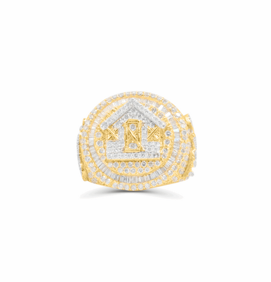 10K Gold Diamond Men's Ring 4.60CT