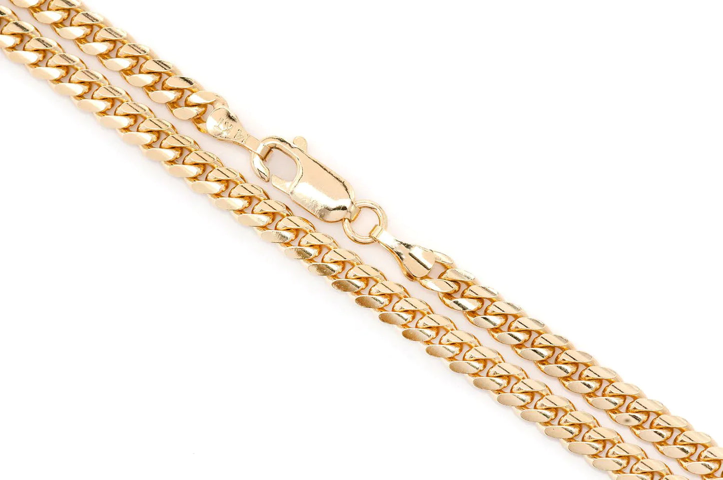 4mm 10K Solid Gold Miami Cuban Chain