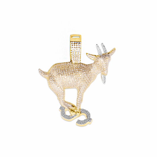 10K Deer $ Gold Diamond Pendant 1.50