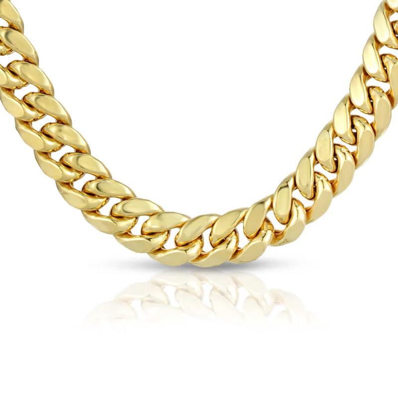 5.5mm 10K Hollow Gold Miami Cuban Chain