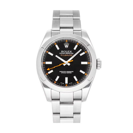 Rolex Milgauss 40mm Black Dial Oyster Stainless Steel Watch 116400