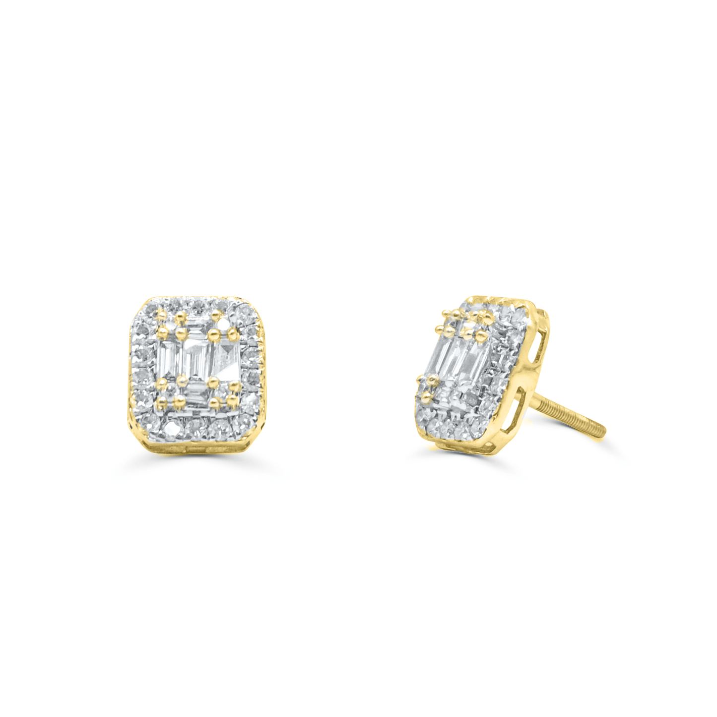 10K White Gold Diamond Earring