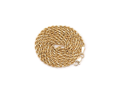 2mm 10K Solid Rope Chain