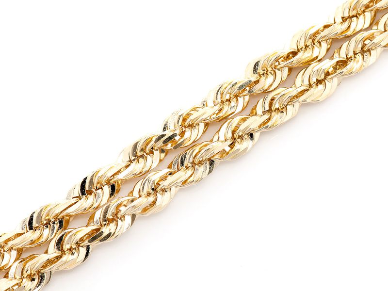 6mm 10K Solid Rope Chain